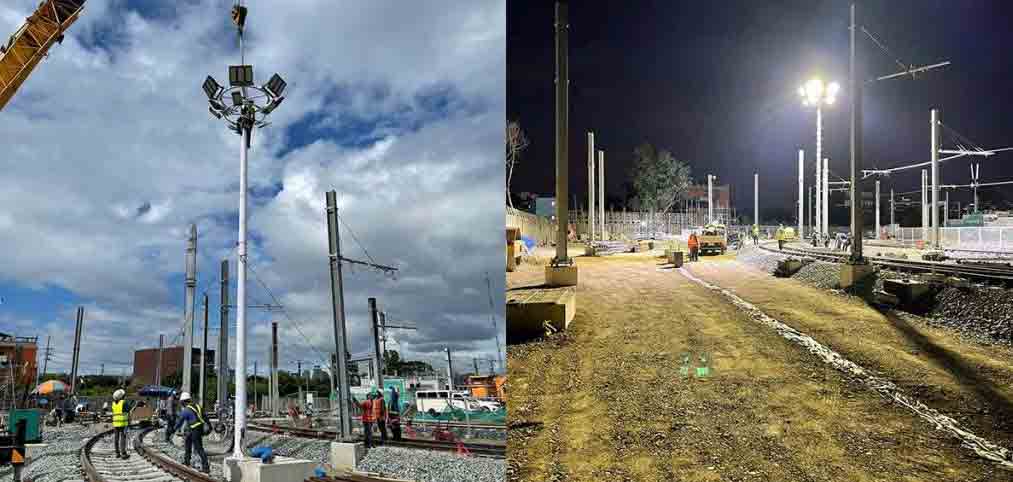 High mast pole and led flood light for stadium, airport, seaport and rail station in Bangladesh