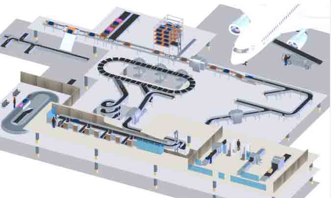 Airport conveyor belt in Bangladesh